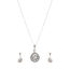 YUBI Multicolour Silver Pendant & Earrings Set for Women (YUBI 0010 PS)