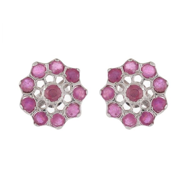 YUBI Multicolour Silver Studs for Women (YUBI 0014 E)