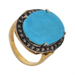 YUBI Multicolour Silver Ring for Women (YUBI 0019 R)