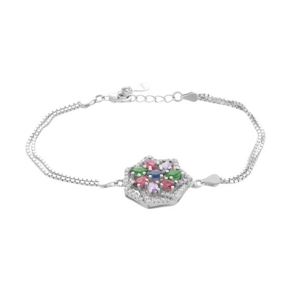 YUBI Multicolour Silver Bracelet for Women (YUBI 0029 B)