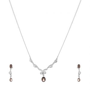 YUBI Silver Pendant & Earrings Set for Women (YUBI 0044 PS)