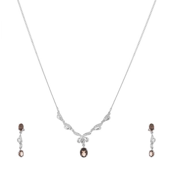 YUBI Silver Pendant & Earrings Set for Women (YUBI 0044 PS)