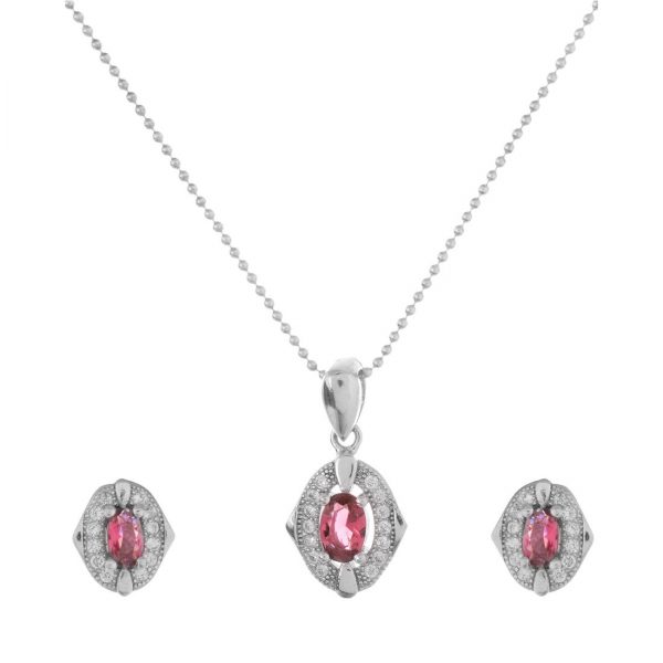 YUBI Silver Pendant & Earrings Set for Women (YUBI 0047 PS)