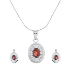 YUBI Silver Pendant & Earrings Set for Women (YUBI 0049 PS)