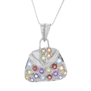 YUBI Multicolour Silver Pendant for Women (YUBI 0053 P)