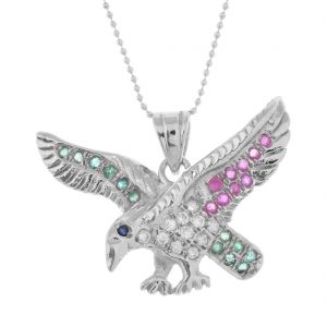 YUBI Multicolour Silver Pendant for Women (YUBI 0054 P)