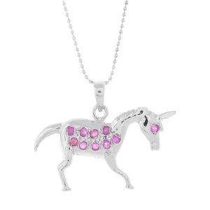 YUBI Silver & Purple Silver Pendant for Women (YUBI 0055 P)