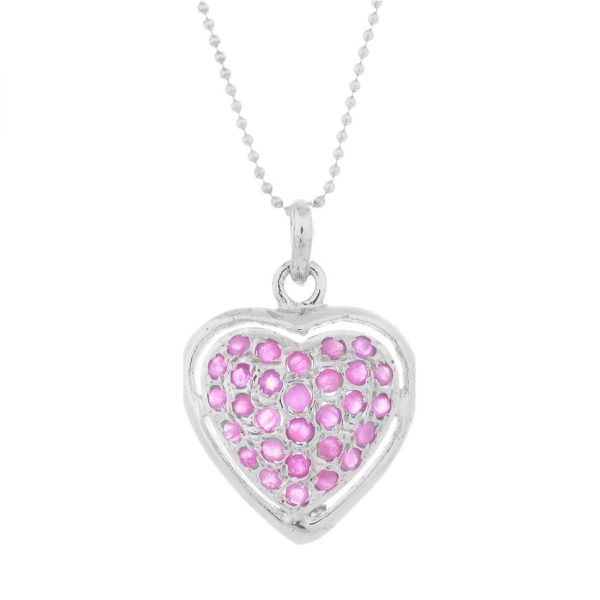 YUBI Silver & Purple Silver Pendant for Women (YUBI 0059 P)