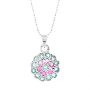 YUBI Multicolour Silver Pendant for Women (YUBI 0060 P)