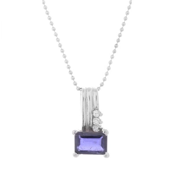 YUBI Silver & Violet Silver Pendant for Women (YUBI 0066 P)