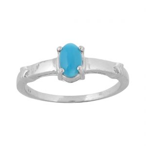 YUBI Silver & Blue Silver Ring (YUBI 0100 R)