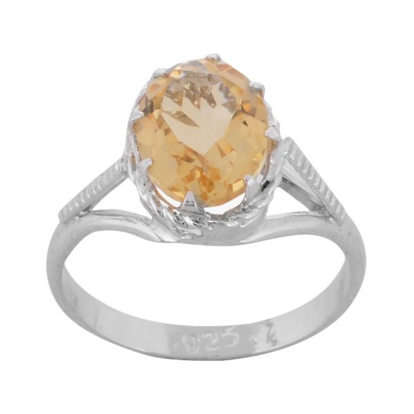 YUBI Silver & Yellow Silver Ring (YUBI 0102 R)