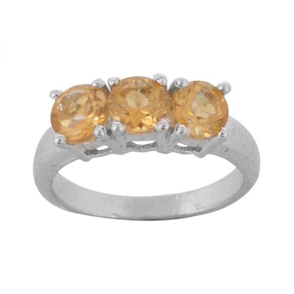 YUBI Silver & Yellow Silver Ring for Women (YUBI 0103 R)