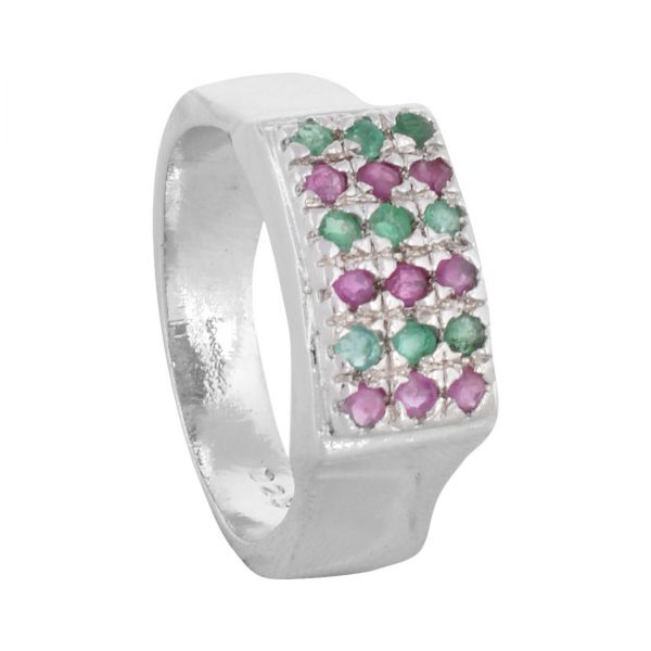 YUBI Multicolour Silver Ring (YUBI 0105 R)