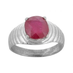 YUBI Silver & Pink Silver Ring (YUBI 0109 R)