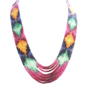 Multi Color Precious Stone Mala
