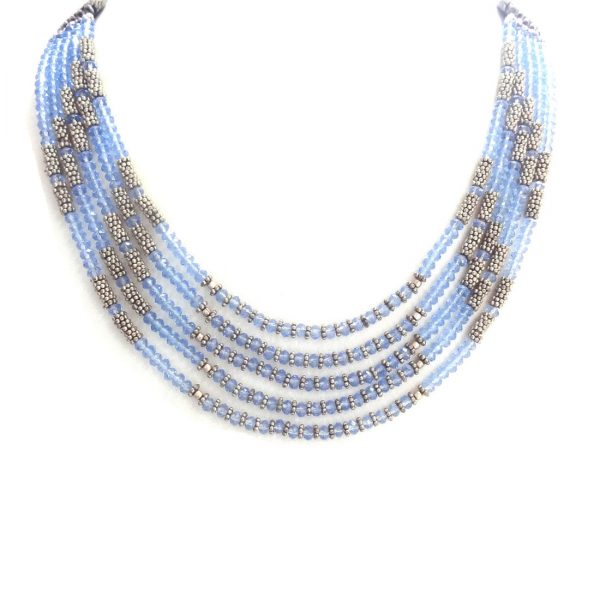 Blue Topaz Stone Mala