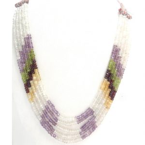 Multi Color Precious Stone Mala